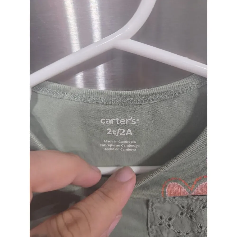 Light Green Skirted Long Sleeve - Carter's - 2T